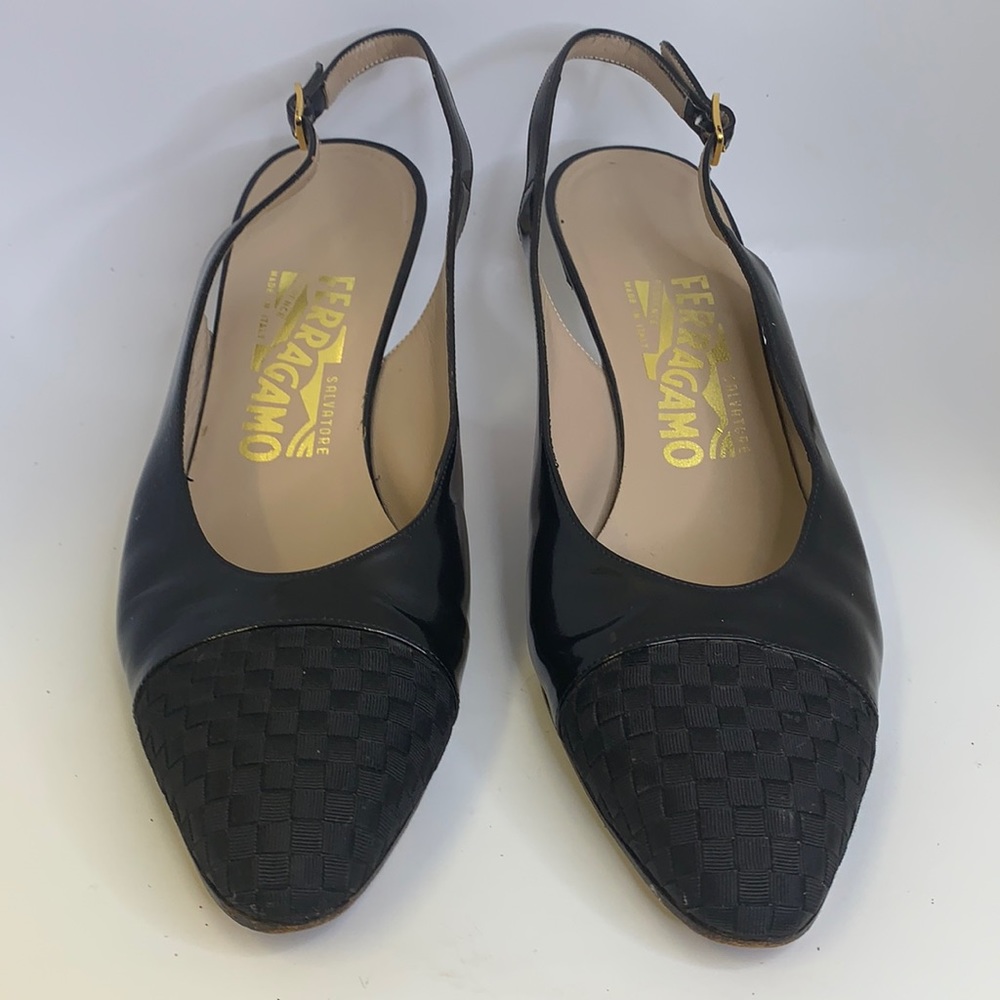 Ferragamo Patent leather sling back Suze 9